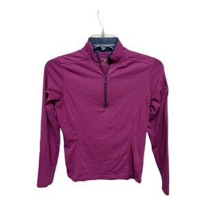 Horny Toad Purple 1/4 Zip Long Sleeve Athletic Top Size Small Purple Workout
